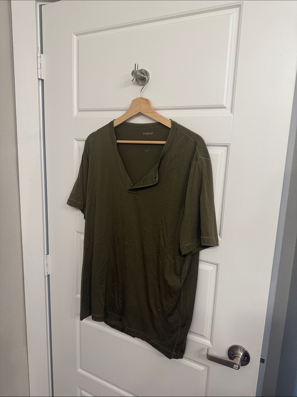 Proof Mens 72 Hour Merino Short-Sleeve Henley Shirt XL
